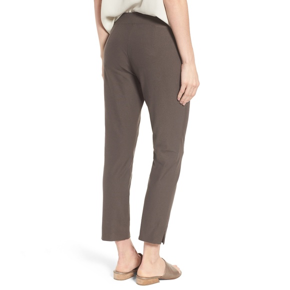 eileen fisher system washable stretch crepe slim pant